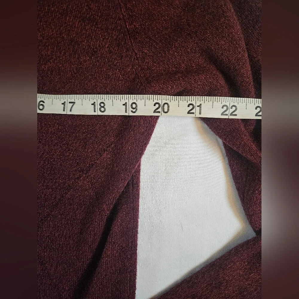 David Taylor Mens Dark Red Long Sleeve Pullover V-neck Sweater Size Small